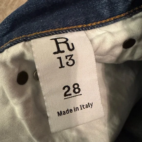 R13 crossover boyfriend jeans in Jasper - Picture 9 of 13